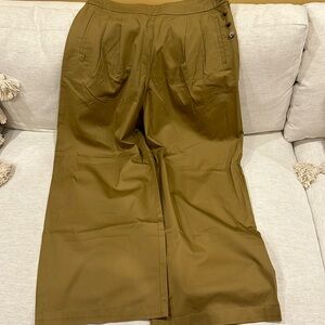 Loft tan high waisted wide leg pants size 12